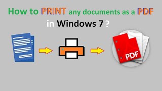 How to print any document as a PDF in Windows 7 [upl. by Hplodur]