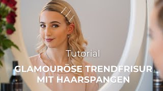 Glamouröse Frisur mit Haarspangen  schnell amp leicht  asambeauty [upl. by Ened]