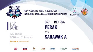 AgongCup2023  G47  MEN 34  PERAK vs SARAWAK A [upl. by Elletnuahc407]