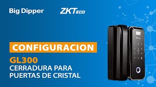 ZKTeco Configuración de la cerradura para puertas de cristal GL300 [upl. by Nnyrb]