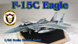 Building the Tamiya 148th Scale F15C quotEaglequot Fighter Jet [upl. by Htennek]