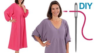 DIY Kleid nähen für Nähanfänger  Zierstoff Schnittmuster quotMarisquot für Damen [upl. by Wit]