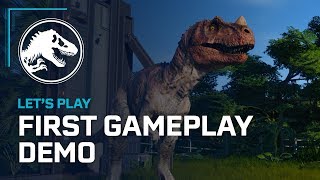 Jurassic World Evolution  First Official Gameplay Demo [upl. by Aseena60]