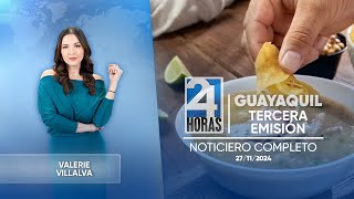 Noticiero de Guayaquil Tercera Emisión 271124 [upl. by Ennaillek]