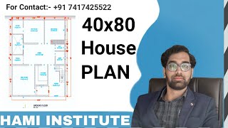 40X80 House Floor Plan  HAMI Institute [upl. by Yhpos]