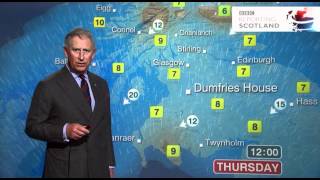 Prince Charles presents the weather forecast  BBC Scotland [upl. by Marketa214]