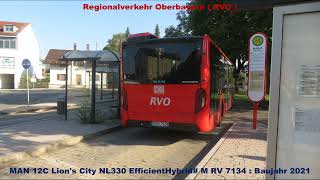 RVO Bus Linie 9655  Weilheim  Seeshaupt  Penzberg  092023 [upl. by Yelsnya]