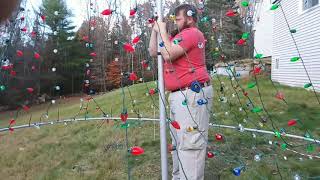 DIY Building a 18 foot Mega Tree for Christmas Lights Display [upl. by Bartholomeus731]