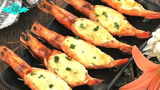 Cheesy Baked Butterflied Shrimp  Easy and Delicious Seafood Recipe by FOXY FOLKSY [upl. by Edy]