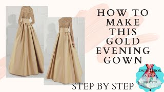 How to make evening gownstep by steppattern making [upl. by Ameyn]