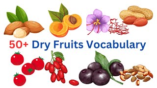 Dry fruits Vocabulary ll About 50 Dry Fruits Names In English With Pictures l Nuts and Dried Fruits [upl. by Peednus874]