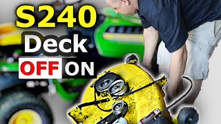 Tips On How To Install amp Remove A John Deere AutoConnect Mower Deck John Deere 1025r 1023e 1026r [upl. by Tterrag]