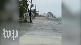 Dramatic visuals from the Bahamas as Hurricane Dorian pounds the island [upl. by Retsae275]