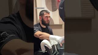 Beterbiev gets his hands wrapped for Bivol 👊 shorts [upl. by Aldarcie247]