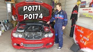 CODE P0171 P0174 SYSTEM TOO LEAN VACUUM LEAK FIX BMW E46 [upl. by Mcgaw]