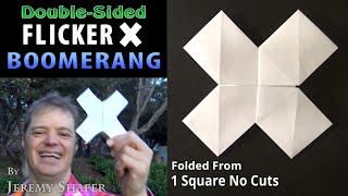 DoubleSided Flicker X Boomerang  Origami [upl. by Earesed535]