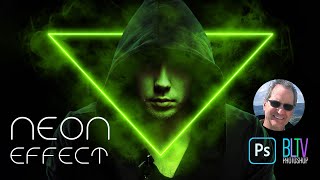 Photoshop Create a Dramatic NEON Portrait Effect [upl. by Ahsoj]