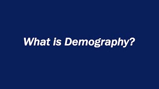 What is Demography [upl. by Eynenihc]