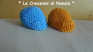 MINI CAPPELLINO CON VISIERA A UNCINETTO [upl. by Fong]