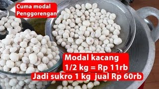 Bikin kacang sukro tanpa oven amp cetakan cuma 2 bahan jadi banyak [upl. by Goldarina]