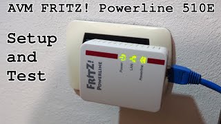 AVM FRITZ Powerline 510E • Unboxing installation and test [upl. by Ahsekad]