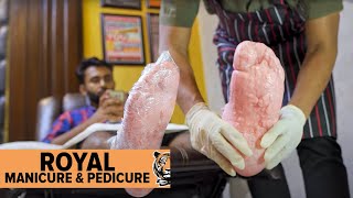 Manicure amp Pedicure at Salon  ASMR  Munna amp Guys [upl. by Atiekal]