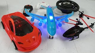 Remote control Racing car unboxing  Rc helicopter and Rc plane radio control airbus a380 and a386 [upl. by Annahvas347]