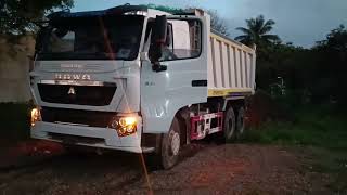 Howo 371 Dump Truck Delivering G1 Aggregates [upl. by Morly]