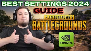 GUIDE BEST PUBG SETTINGS 2024  FIX STUTTERING [upl. by Alleiram56]