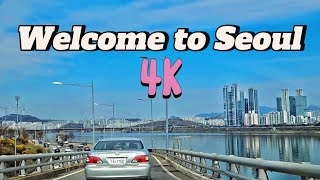 Seoul Drive 4K  N Tower Lotte Tower  South Korea [upl. by Siraj372]