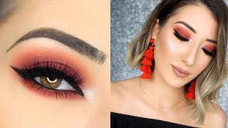 Red Smokey Eye Makeup Tutorial [upl. by Ros]