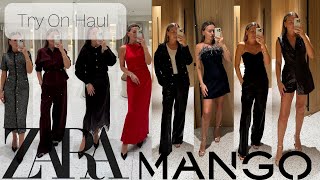 Massive ZARA and MANGO   Try On HAUL [upl. by Anyr]