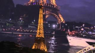 Seine river cruise at night Paris France [upl. by Aciruam]