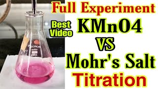 Titration  KMnO4 Vs Mohr Salt in Hindi  Full Experiment  Calculations  Chemistry Practical [upl. by Drofnas782]