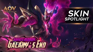 Hayate Redrum Galaxys End Skin Spotlight  Garena AOV Arena of Valor [upl. by Gasperoni]