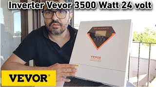 Nuovo inverter ibrido Vevor 3500 watt a 24 volt Unboxing e primo utilizzo [upl. by Bellamy259]