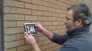 Easy guide to fitting an aluminium house sign number to you home [upl. by Edialeda]