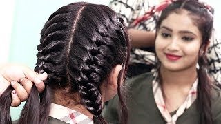 two side fish braided hairstyle for girls  hair style girls  trendy hairstyles 2020 [upl. by Erdnua533]