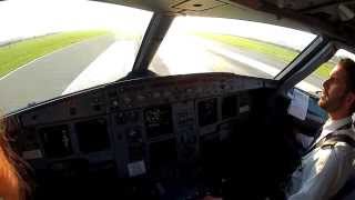 Krakow EPKK cockpit view landing rwy 07 [upl. by Ruthi]