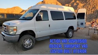 Medical transport Econoline camper build Action Van suspension lift kit  Lifted Van Meet 2024 [upl. by Mitchell]