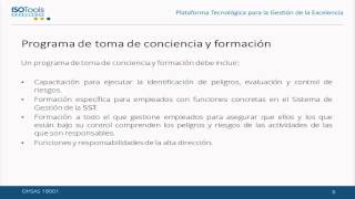 OHSAS 18001 Competencia formación y toma de conciencia [upl. by Joseph]