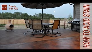 How to Acid Stain Concrete  DIY Acid Stained Concrete Patio [upl. by Anaeerb]