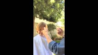 How To Cut Your Little Girls Bangs To Grow Them Out [upl. by Francoise]