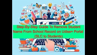 StepbyStep  How to Generate SLC for Students on Udise Portal udiseplus udise geekyexpress [upl. by Gaylord179]