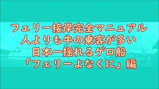 日本一揺れるゲロ船「フェリーよなくに」でノックアウト！～フェリー接岸完全マニュアル！人よりも牛の乗客が多い福山海運「よなくに」編（久部良港→石垣港）フェリー 大荒れ！ [upl. by Adnek]