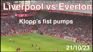 Liverpool vs Everton 2023 —Jürgen Klopp’s Fist Pump Celebration [upl. by Danila903]