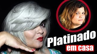 DESCOLORINDO CABELO PLATINADO EM CASA  Tirando o laranja dos cabelos [upl. by Sylvie]