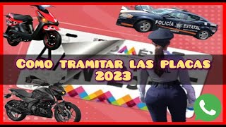 🟢COMO TRAMITAR LAS PLACAS PARA MOTO EN EL ESTADO DE MEXICO 2023🟢 [upl. by Dynah851]