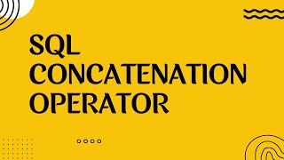 SQL CONCATENATION Operator  Oracle SQL fundamentals [upl. by Betta956]