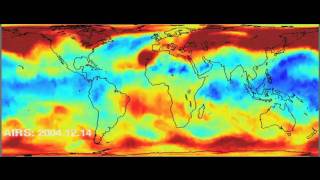 AQUA Satellite  AIRS  Atmospheric Infrared Sounder  Ozone footprint [upl. by Yrdua]